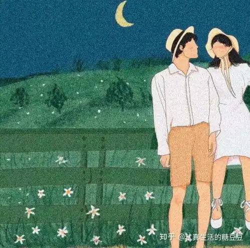 手绘情侣头像,文艺清新可爱风,总有一个是你的爱
