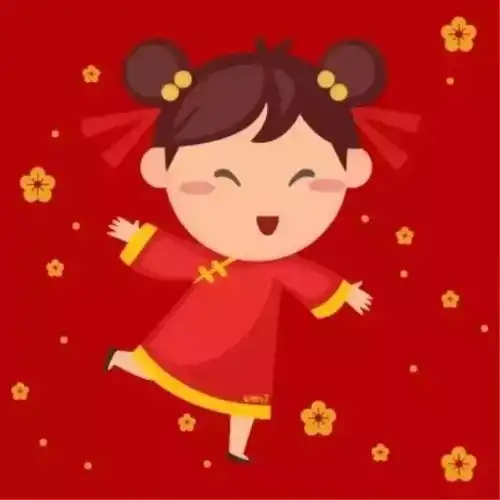 可爱喜庆的情侣头像
