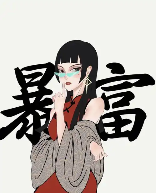 抖音新年发财暴富闺蜜头像

