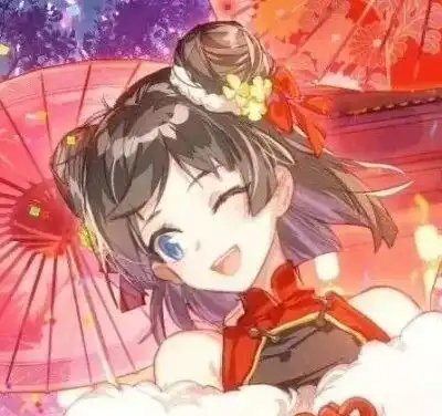 2021红色系新年动漫情侣头像
