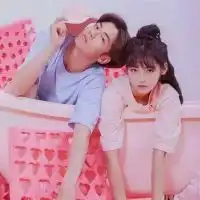 纯色底情侣头像清新唯美的2017情侣头像一男一女
