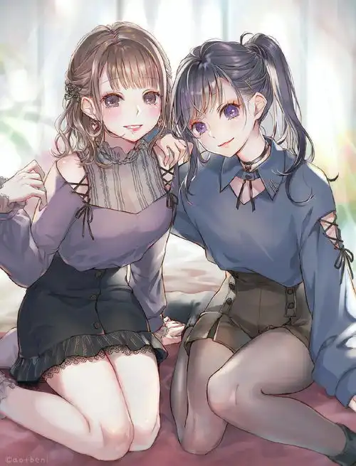 漂亮精致的女孩人物插画
