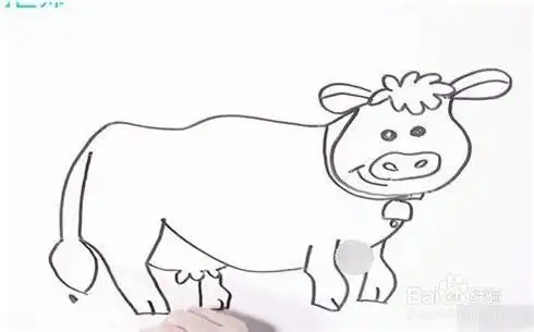 伴儿成长简笔画系列怎样画母牛的简笔画
