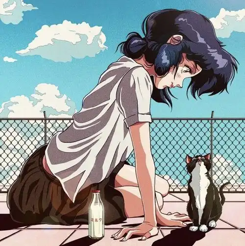amusement01配色超赞的复古风女孩,具有强烈的视觉传达效果插画分享
