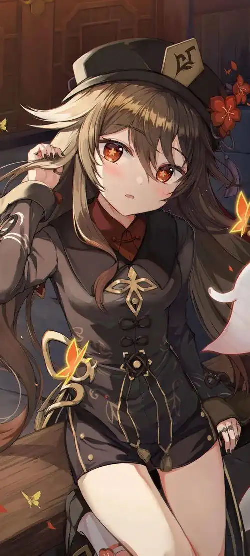 原神胡桃可爱女生手机壁纸游戏壁纸
