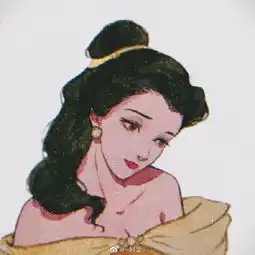 画风超舒服的迪士尼公主头像
