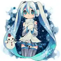 动漫雪初音头像动漫少女雪初音头像
