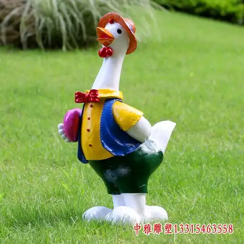玻璃钢卡通鸭子雕塑漯河鸭子玻璃钢雕塑图片中雅雕塑
