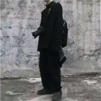 超火简约ins风黑白情侣头像
