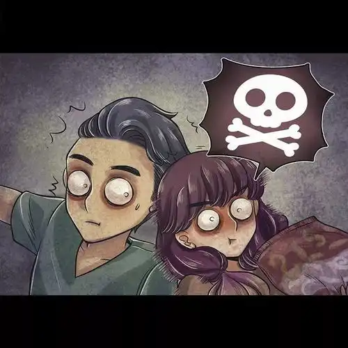 人性暗黑漫画所以吃薯片的时候要小心点