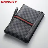 tries才子才子tries男士手包信封包商务休闲多卡位头层牛皮革瑞兽貔貅手拿包tf3324啡色多少钱