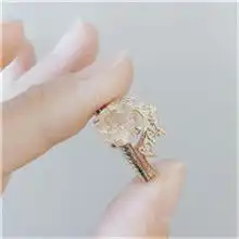 我对你的情是真心的唯美有爱钻戒头像
