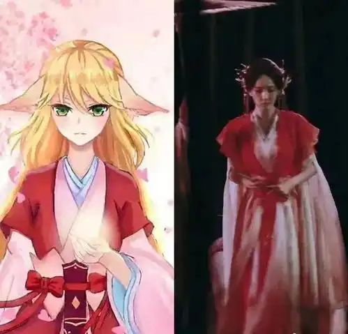 杨幂狐妖路透,上身严实下身秀长腿,花钿妆精致眼角不见伤痕
