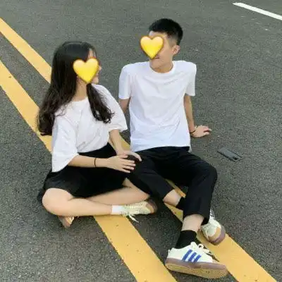 热恋中校园风唯美情侣头像大全
