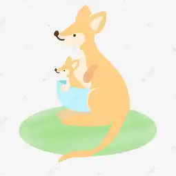 袋鼠妈妈和宝宝素材图片免费下载千库网
