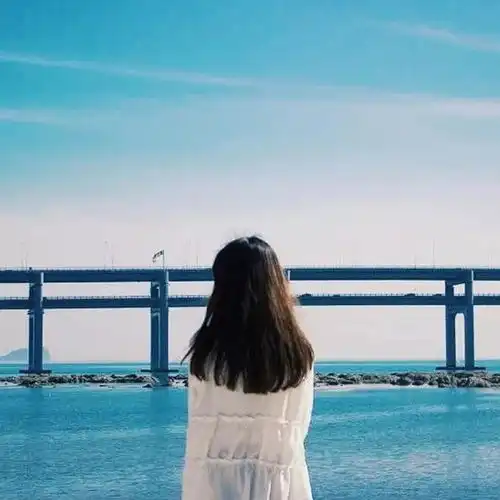 情侣头像一半是春夏,一半是秋冬
