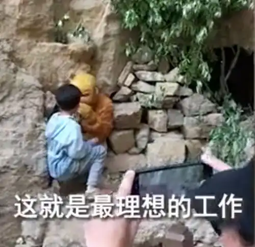 小伙在景区扮猴,有吃有喝还给工钱,网友这钱挣得不容易