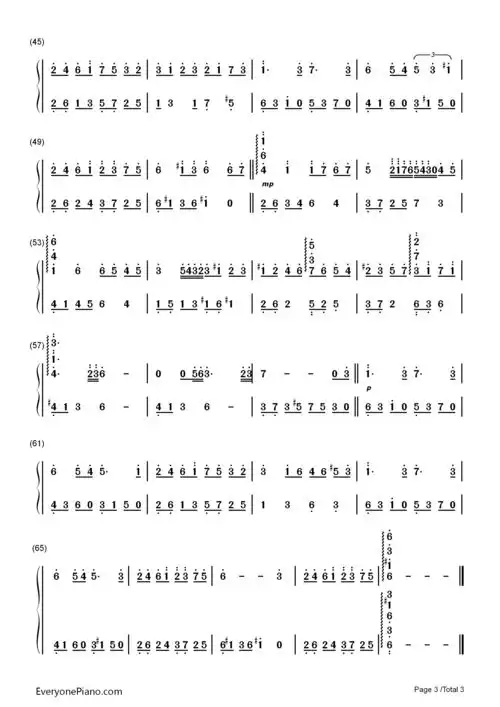 更替的四季魔女宅急便主题曲宫崎骏动画双手简谱预览eop在线乐谱架