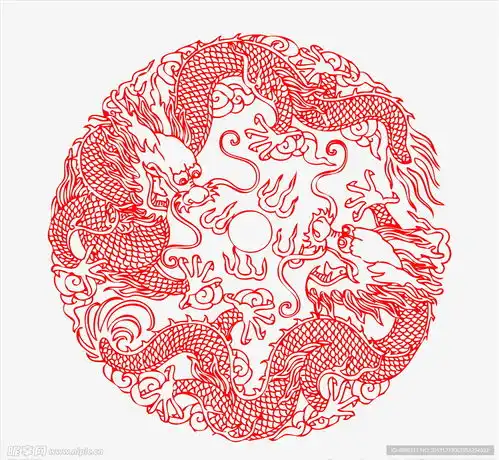 双龙戏珠设计图
