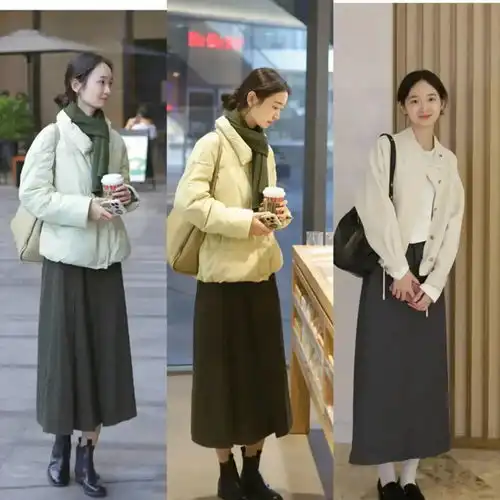 被街拍达人穿搭惊艳了大衣短外套裙子长裤保暖潮流,谁穿谁美
