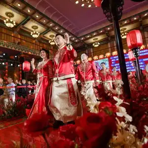礼成家国同庆见证幸福全国万人集体婚礼许下幸福的承诺