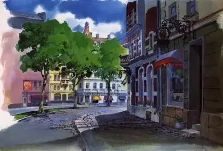 宫崎骏魔女宅急便动画场景