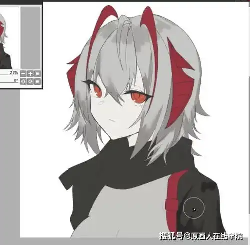 原画人日韩插画教程,掌握上色细化方法,你也能提高头像的完成度
