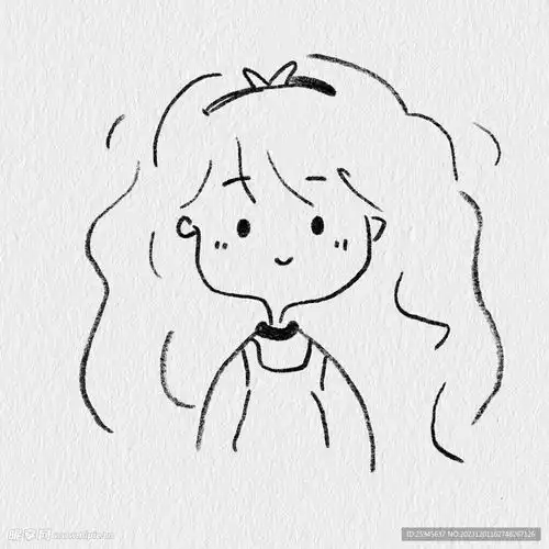 可爱小女孩简笔画设计图
