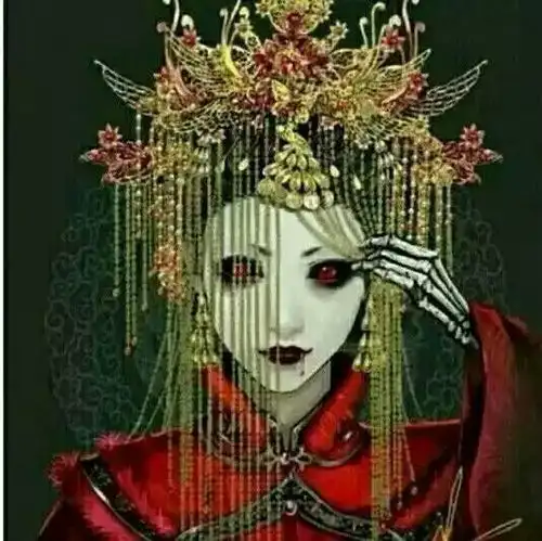 古代鬼新娘新郎情侣头像
