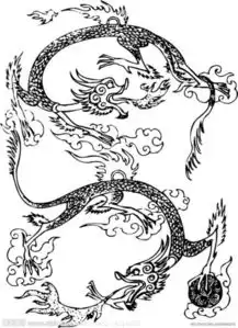 双龙戏珠简笔画图片

