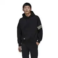 阿迪达斯运动卫衣adidas阿迪达斯originalslogo印花图案条纹抽绳连帽长袖卫衣男款黑色hm1871多少钱
